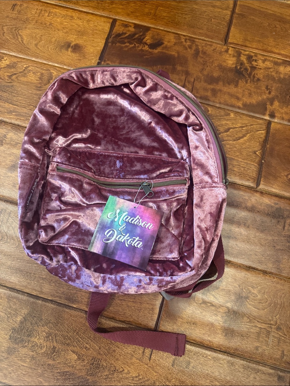 Velvet Backpack - Mauve Pink